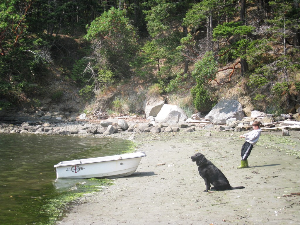 Ryan and Heidi helping load the dingy.