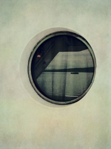 Porthole view on a Washington State Ferry